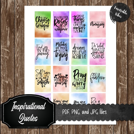 Inspirational Quotes Stickers Inspirational Sayings | Etsy