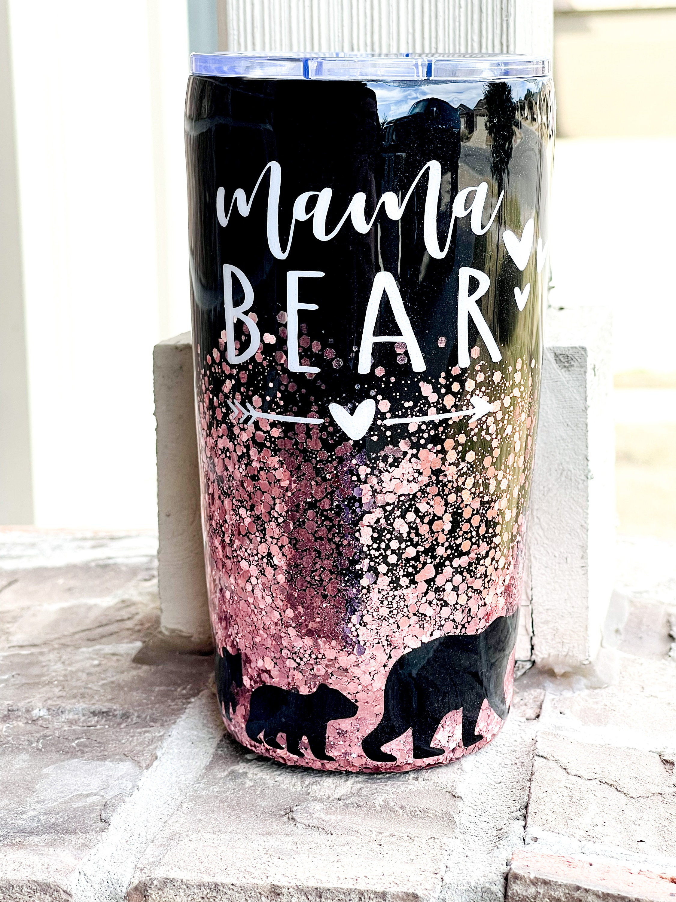 Mother's Day Mama Confetti Tumbler, Mama Bear-Way to Celebrate