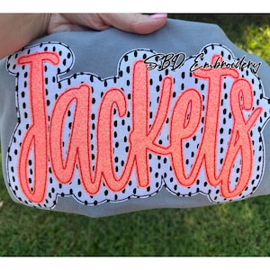 Custom Jackets Embroidered School Tees* Applique Jackets* School Spirit* Friday Night Lights* Embroidered* Glitter Applique Tees