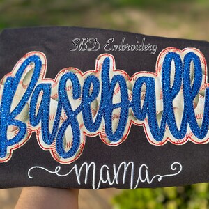 Baseball Mama Tee, Baseball Era, Personalized Tee, Gifts for Mom, Comfort Colors, Embroidered, Applique