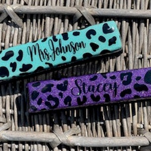 Personalized Glitter Leopard Stapler, Christmas Gifts, Boss Gift, Personalized, Monogrammed, Gifts for her, Mint, Purple, Customized