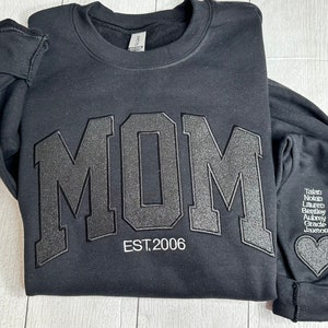 mom applique sweater | Glitter applique sweater | mama sweater | sweatshirt | youth or adult | gift for her | embroidery | mama| boy mom
