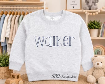 Personalized Embroidered Toddler Sweatshirt | Custom Name Crewneck | Kids Name Sweatshirt | Baby Embroidered Pullover | Toddler Gift