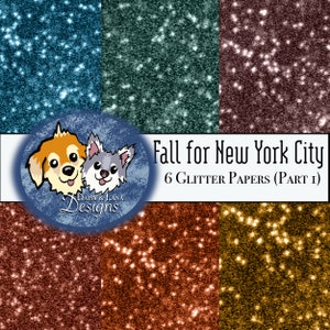Herbst für New York City Glitter Digital Paper Herbst Herbst