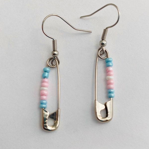 Safety Pin Earrings Etsy