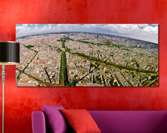 Paris en panorama avec la tour Eiffel et l'Arc de Triomphe | 2016