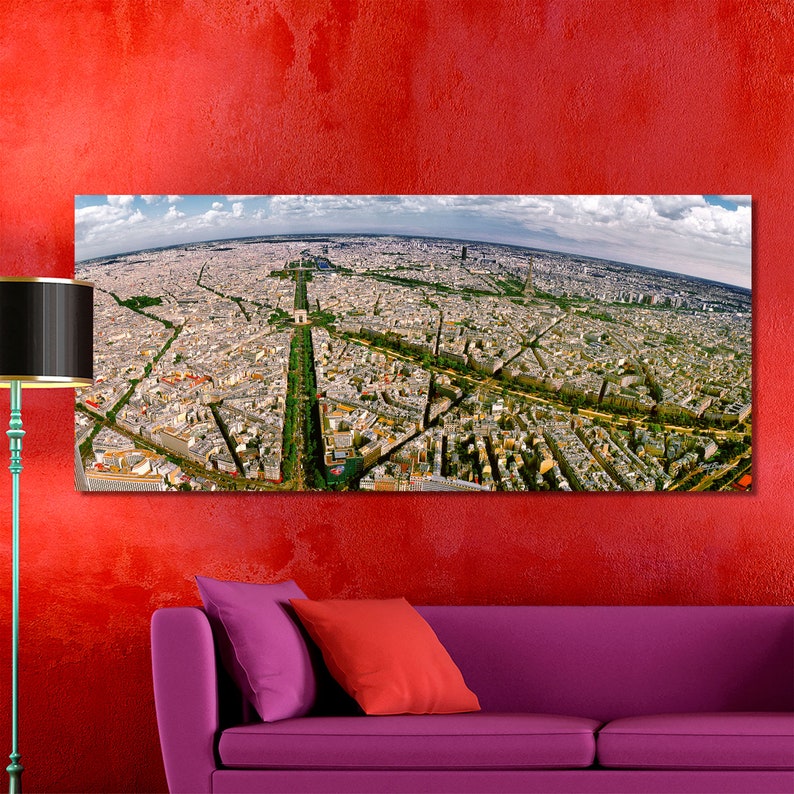 Parijs in Panorama with Eiffel Tower & Arc de Triomphe 2016 image 1