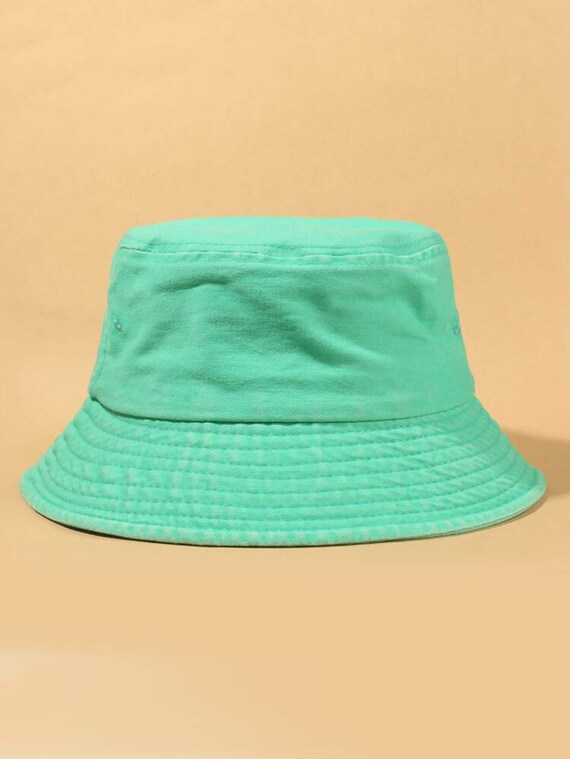 Multicolored Bucket Hats Pink Blue Orange Black White Green Etsy