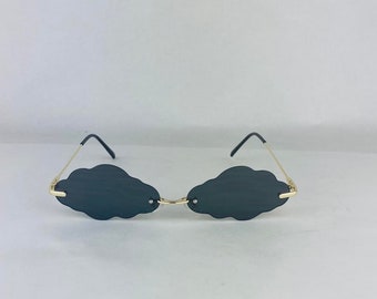 Rimless black cloud sunglasses
