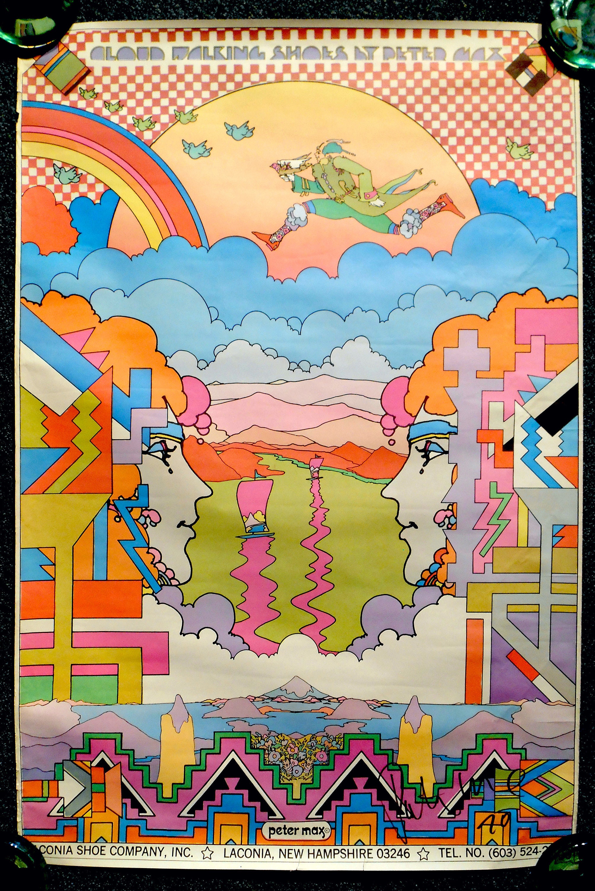 Peter Max Signed Original Poster 1970 RARE full signature | Etsy