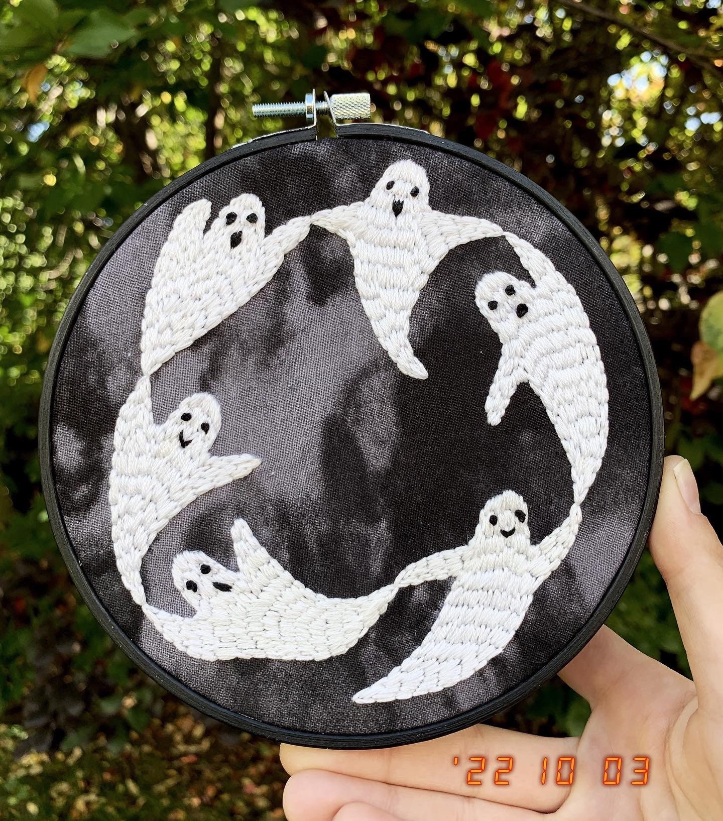 Ghost Circle Embroidery - Etsy