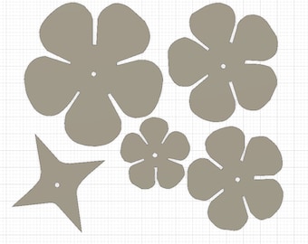 Rose Template Dxf Etsy