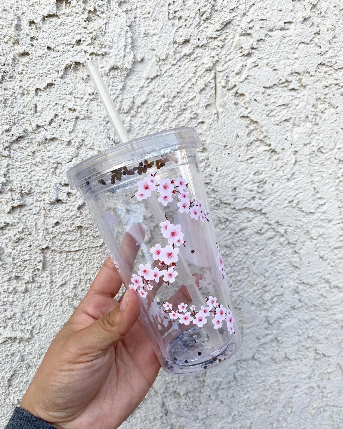 Cherry Blossom Cold Cup Cherry Blossom Tumbler Starbucks Etsy