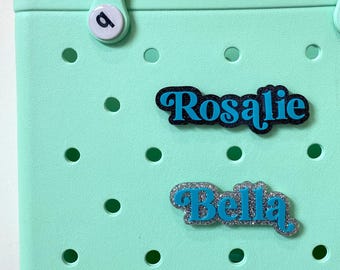 Personalized Bogg Bag Charm, Bogg Bag Name Tag, Name Plate for a beach tote, Bogg Bag Accessories