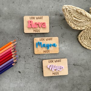 Personalized Kids Magnet, Look What I Made Magnet, Refrigerator Magnet, Kids Art Display Magnet, Locker Magnet, Gift For Kids