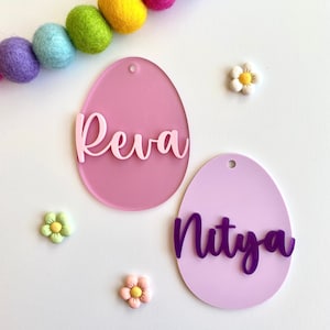 Easter basket tag, Personalized Easter Basket Name tag, Easter gift tag, Easter Egg, Easter for Kids