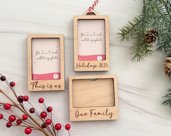 Aimant ou décoration de cadre photo personnalisé : un souvenir de Noël en famille