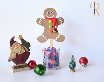 Gingerbread Man DIY Kids Craft Kit, Preschool Craft kit, Christmas Craft Kit & Gifts