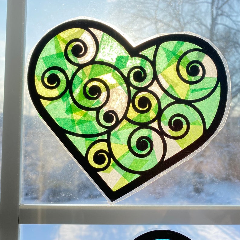 Hearts Suncatcher Kit Valentine Crafts Kids Craft Kit Etsy