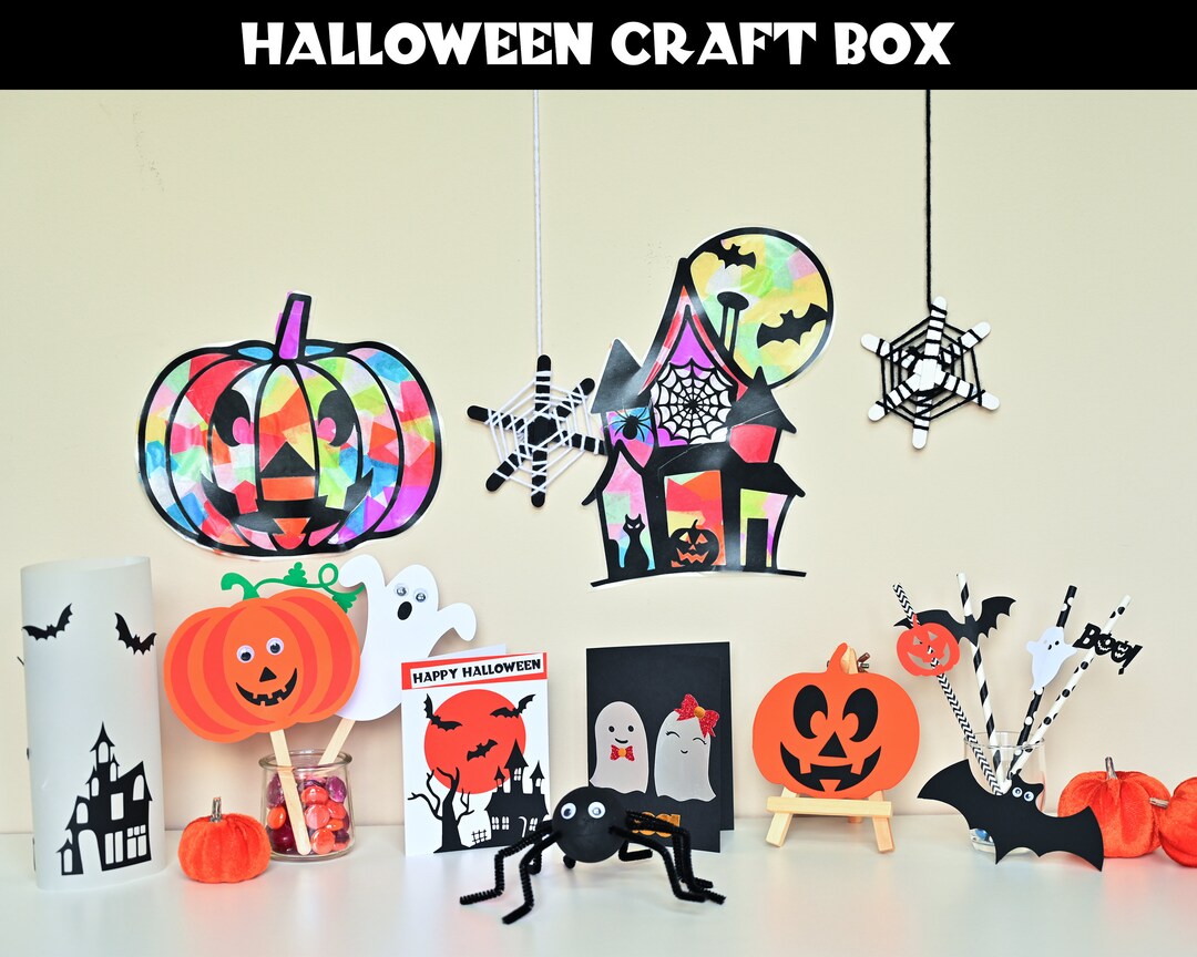Halloween Craft Box Halloween Activity Box Kids Craft Box Etsy