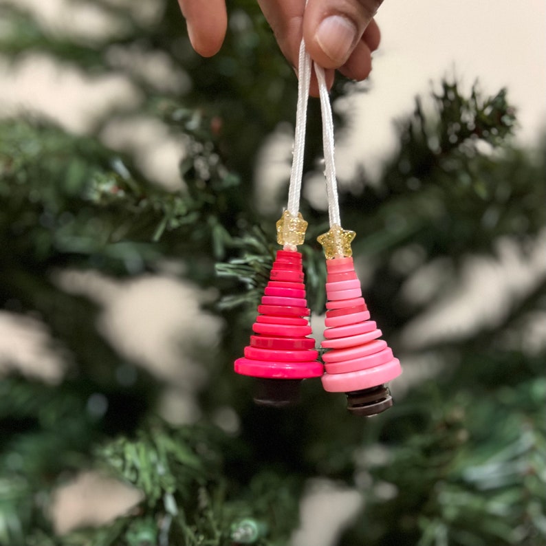 DIY Button Christmas Tree, Make your own button Christmas tree, Christmas Ornament, Button trees image 6