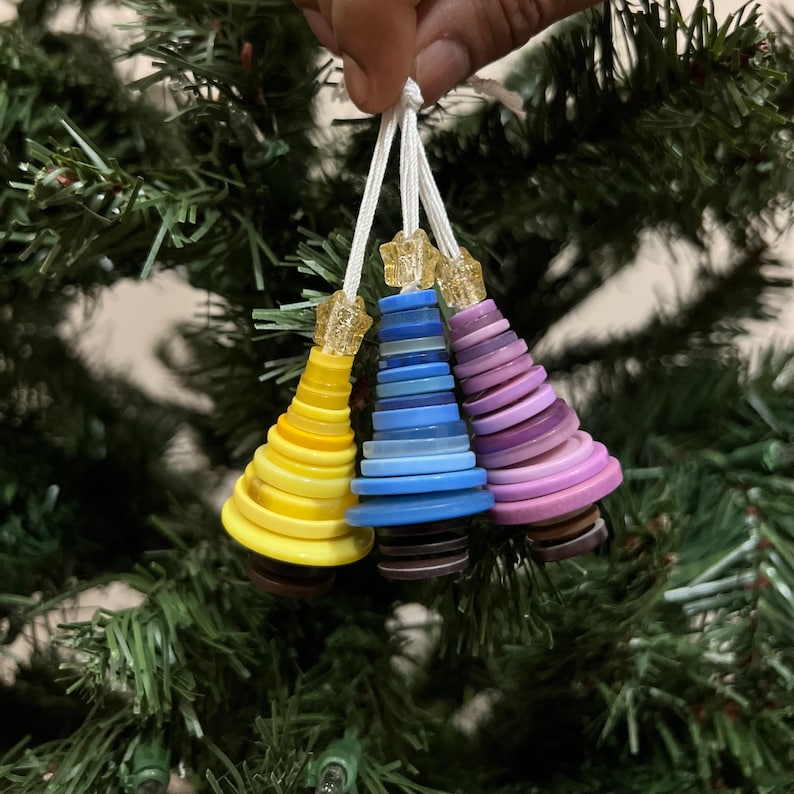 DIY Button Christmas Tree, Make your own button Christmas tree, Christmas Ornament, Button trees image 4