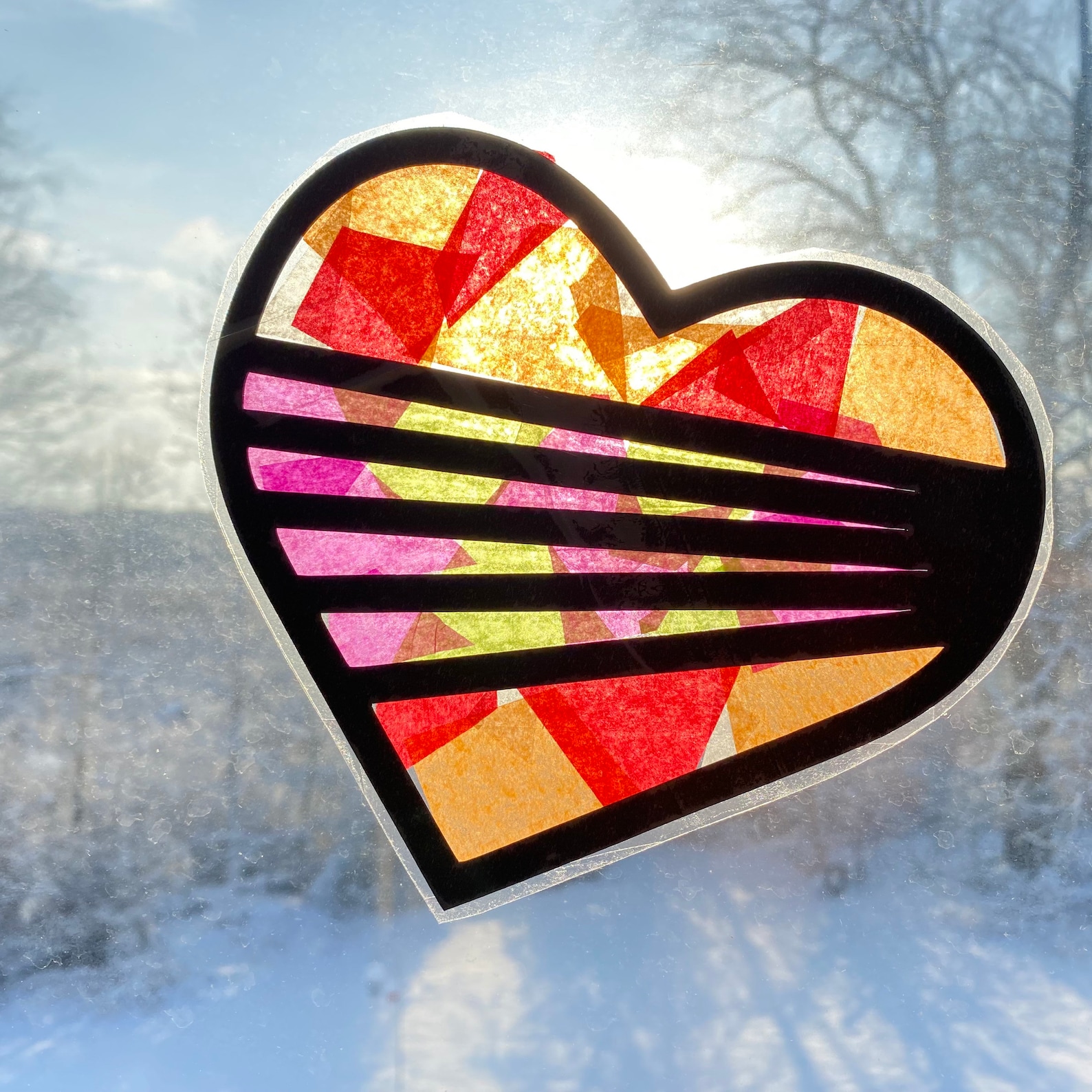 Hearts Suncatcher Kit Valentine Crafts Kids Craft Kit Etsy