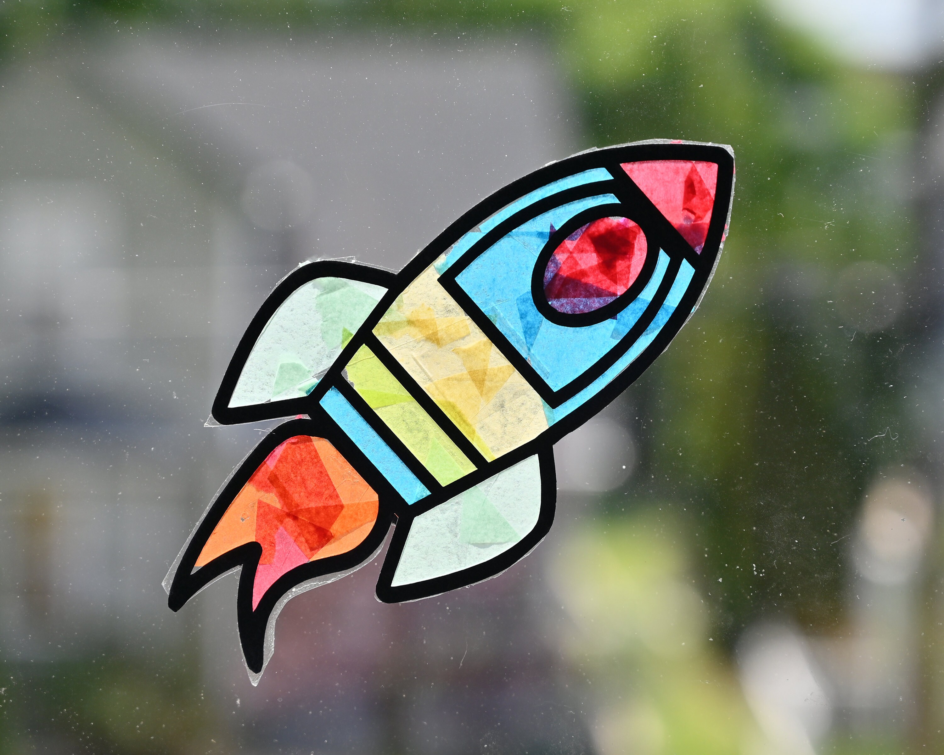 Rocket Suncatcher Kit Outer space Craft Kids Craft kit Etsy