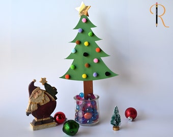 Christmas Tree DIY Kids Craft Kit, Preschool Craft kit, Christmas Craft Kit & Gifts Made In USA