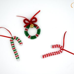 Bead Ornaments DIY Kids Craft Kit, Christmas Ornament kit, Preschool Craft kit, Christmas Craft Kit & Gifts Made In USA