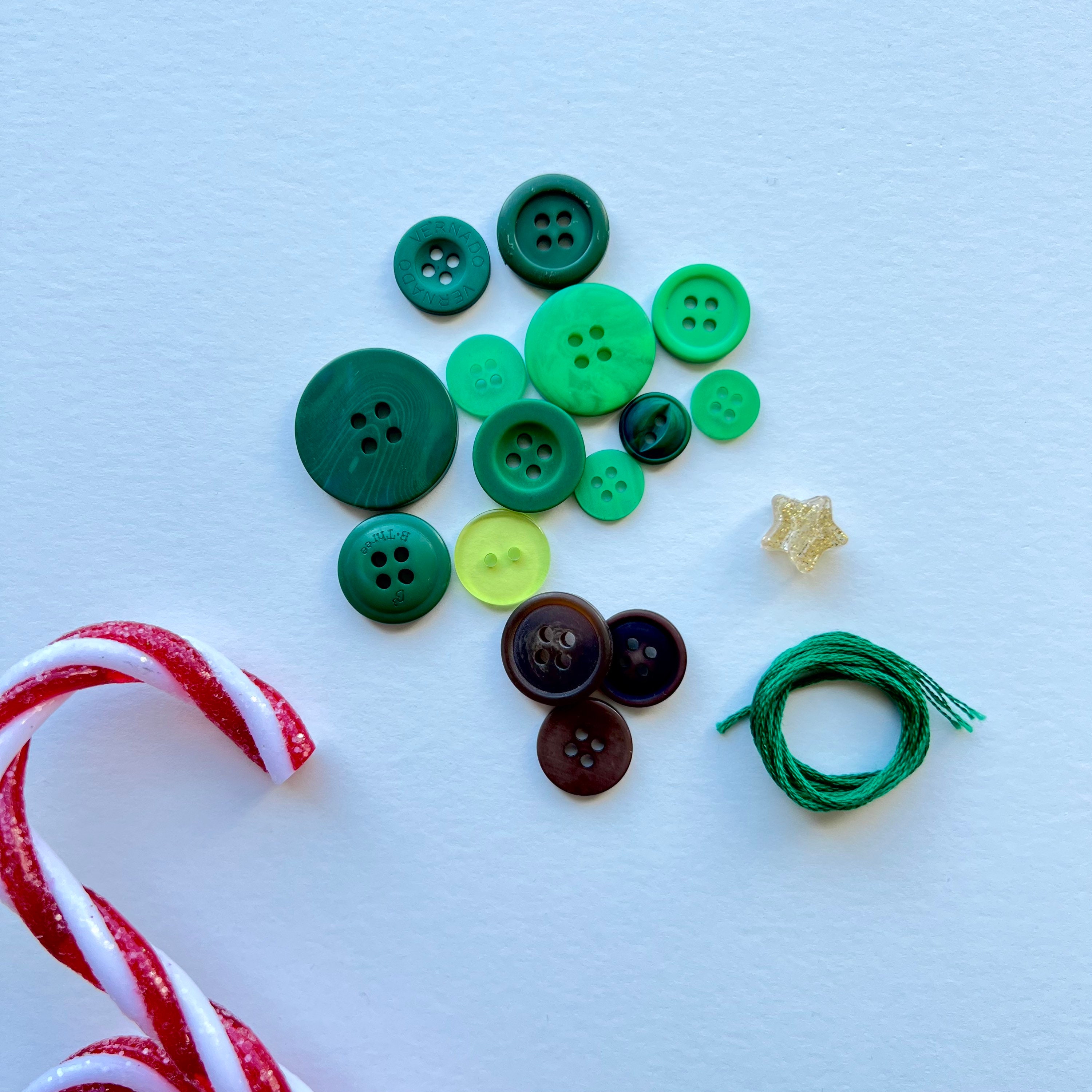 Cute DIY Button Christmas Tree Ornament - Hands On As We Grow®