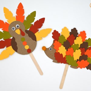 Fall Turkey and Hedgehog DIY Kids Craft Kit, Preschool Craft kit, Fall Craft Kit & Gifts
