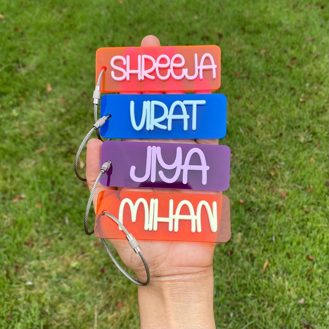 Personalized Backpack Tag, Personalized Acrylic Bag Tag, Backpack Name ...