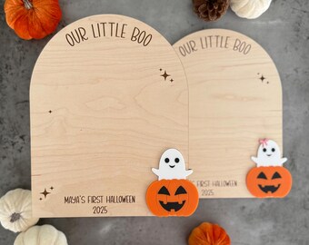 Our Little Boo Handprint/Footprint Sign, Halloween Keepsake, Halloween DIY Crafts, Kids Halloween