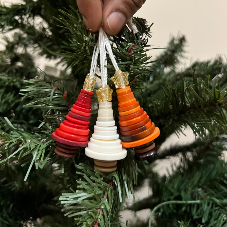 DIY Button Christmas Tree, Make your own button Christmas tree, Christmas Ornament, Button trees image 5