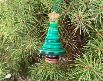 DIY Button Christmas Tree, Make your own button Christmas tree, Christmas Ornament, Button trees