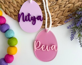 Easter basket tag, Personalized Easter Basket Name tag, Easter gift tag, Easter Egg, Easter for Kids