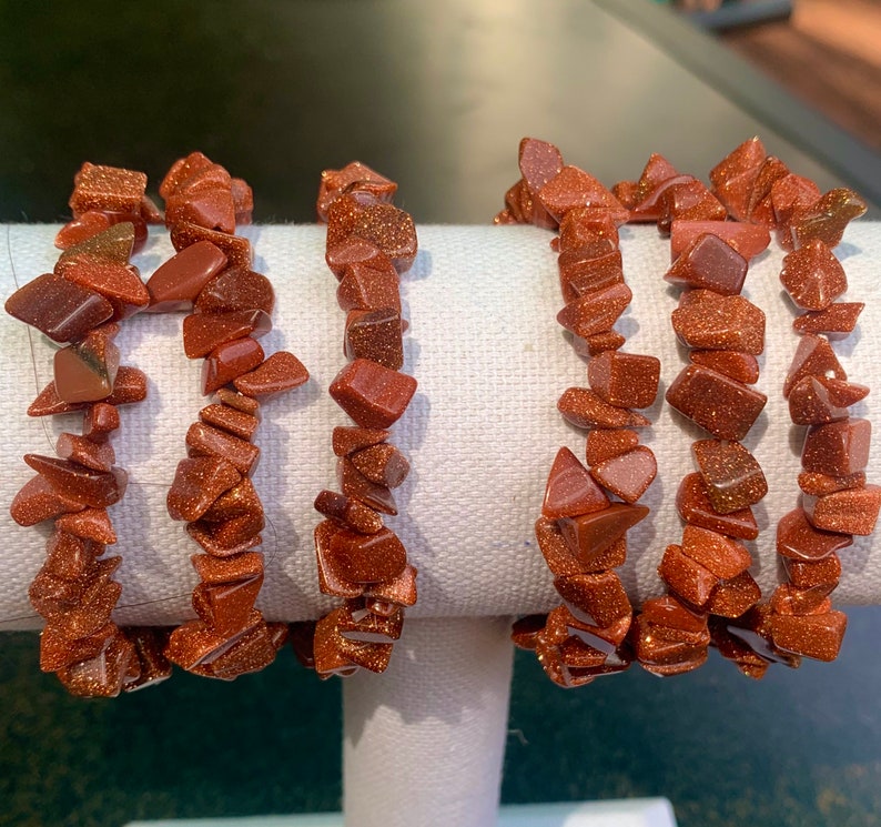 Gold Sandstone Chips Bracelet