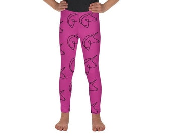 Leggings da bambina con unicorno rosa - pantaloni da yoga per bambini