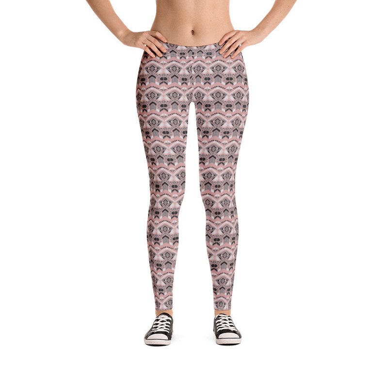 Dusty Rose Geometric Print Leggings image 3