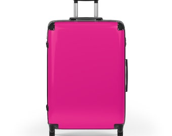 Hot Pink Suitcase - Equipaje rodante para equipaje de mano o equipaje facturado