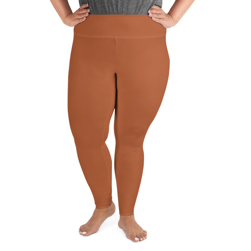 Cinnamon Colored Full Figured Leggings soft and thick fabric Etsy
