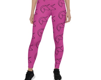 Pink Unicorn Leggings for Women - matching mommy and me leggings