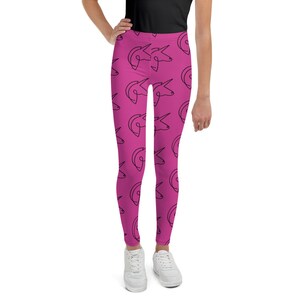 Pink Unicorn Big Kid Leggings Yoga Pants for Kids image 3