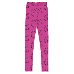 Pink Unicorn Big Kid Leggings Yoga Pants for Kids image 4