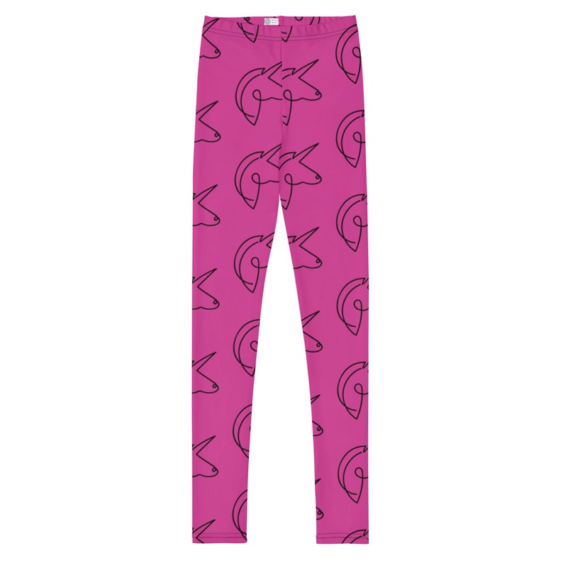 Pink Unicorn Big Kid Leggings Yoga Pants for Kids image 4