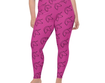 Pink Unicorn Plus Size Leggings - Soft and Thick Pants