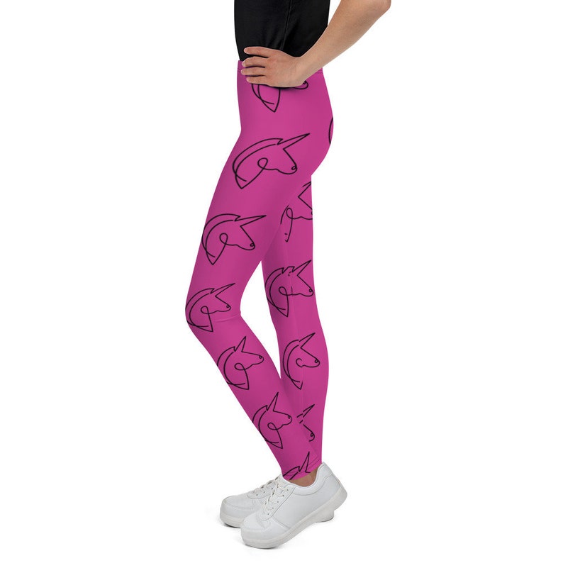 Pink Unicorn Big Kid Leggings Yoga Pants for Kids image 5