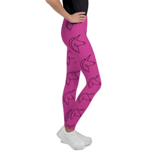 Pink Unicorn Big Kid Leggings Yoga Pants for Kids image 1