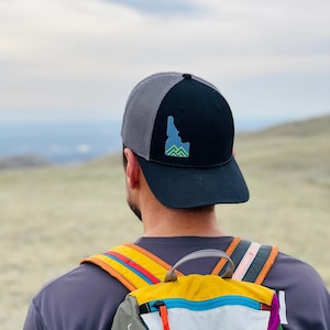 Idaho Mountain Trucker Hat: Richardson 115 Low Profile Cap